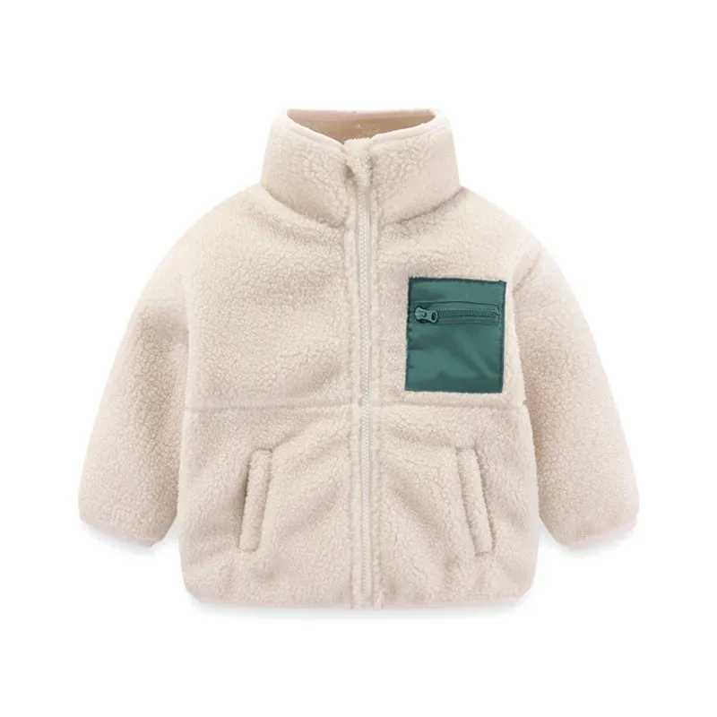 1 2 3 4 5 6 7 Years Boys Jacket Autumn Winter Warm Fleece Baby Coats New Fashion Zipper Children's Outerwear Plush Kids Clothes