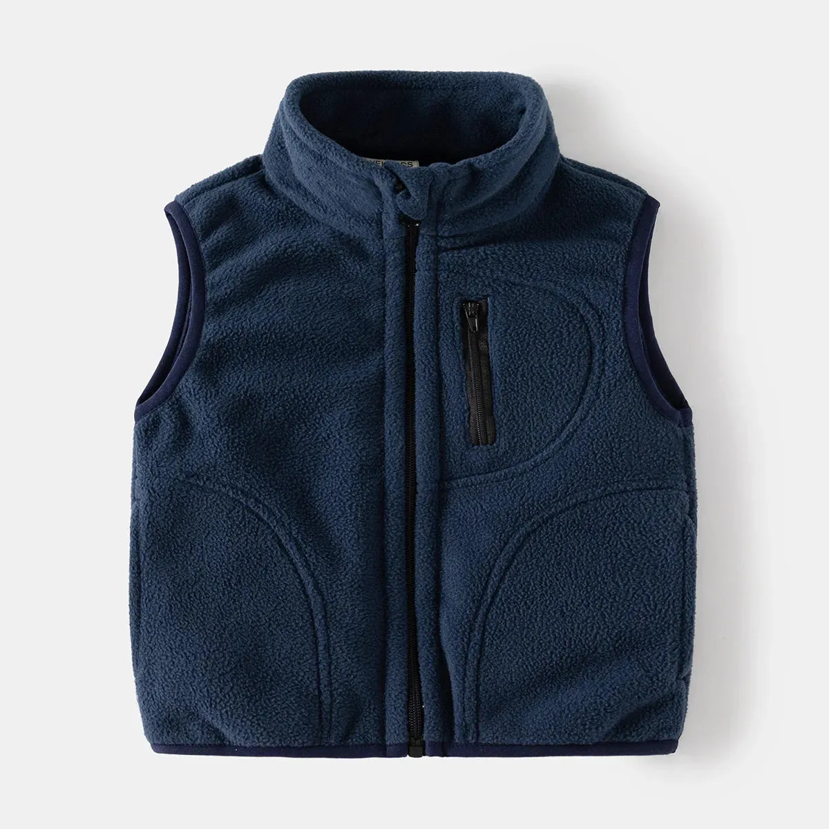 2023 Winter Baby Boys Fleece Vest Coat Solid Color Fashion Jacket For Kids Warm Waistcoat Autumn Children Outwear for 2-6 Years