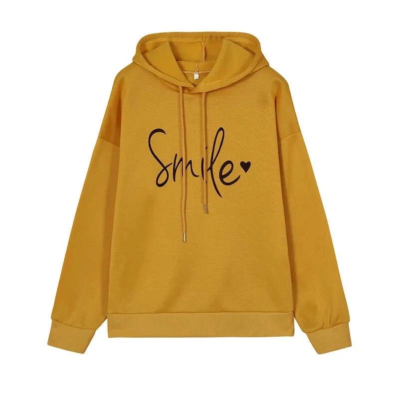 2024 New Fashion Trend Pullover Simple Round Neck Shirt Long-sleeved Lettered Loose Sweater