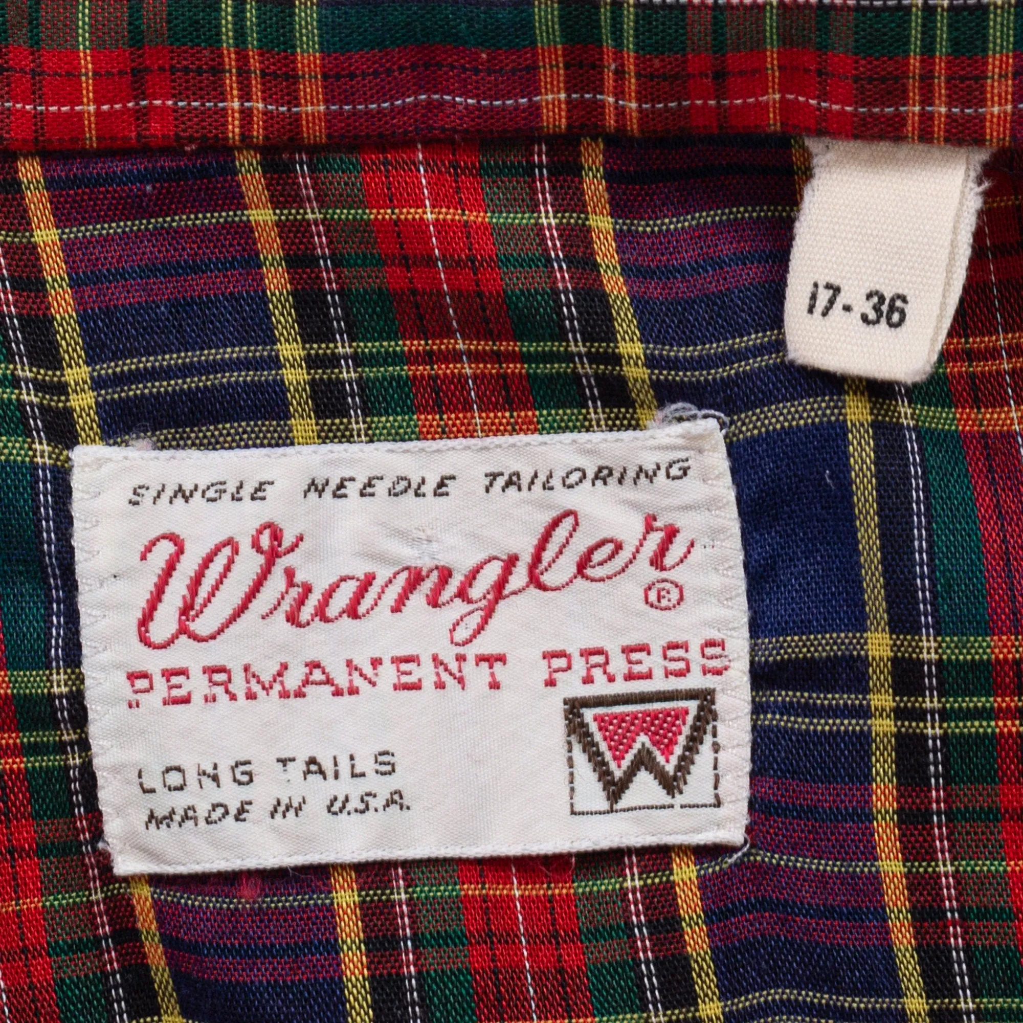 70s Wrangler Plaid Pearl Snap Western Shirt - Men's XL