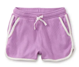 African Violet Piped Gym Shorts