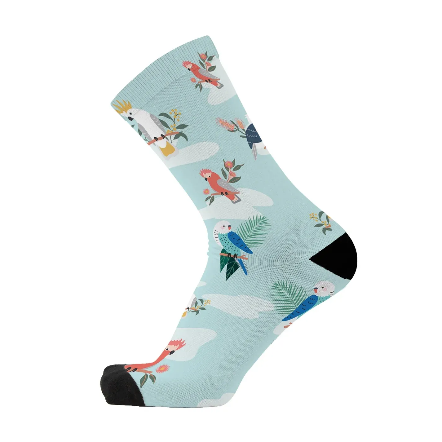 Aussie Feathers and Flowers Bamboo Crew Socks - 2Pk Gift Box