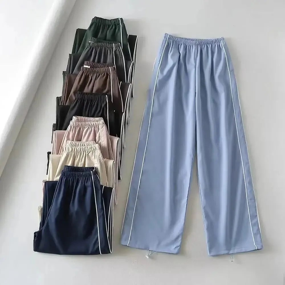 Baggy Solid Cargo Low Rise Casual Teen Girls Wide Streetwear Harajuku Pants