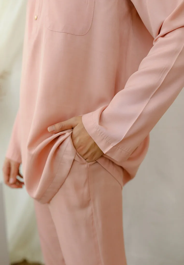 Baju Melayu Daisy Men (Soft Pink)