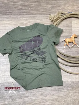 Boy's Cinch Lead This Life Rodeo Tee ~ Olive