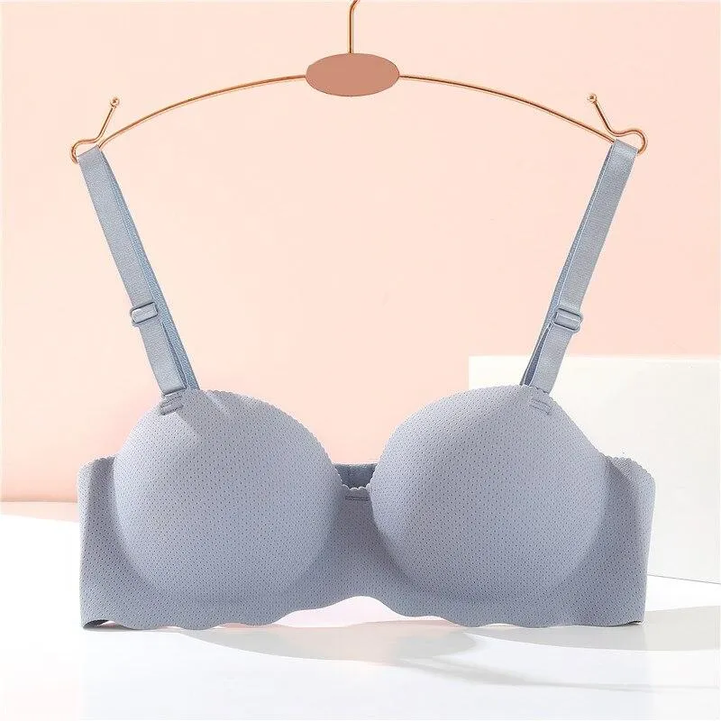 Bra Women 1/2 Cup Bras Soft Wireless Bralette Breathable Underwear Candy Color Bras Female Lingerie