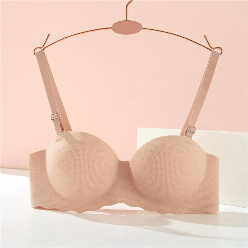 Bra Women 1/2 Cup Bras Soft Wireless Bralette Breathable Underwear Candy Color Bras Female Lingerie