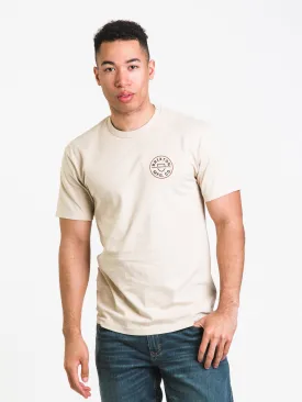 BRIXTON CREST II T-SHIRT CREAM - CLEARANCE