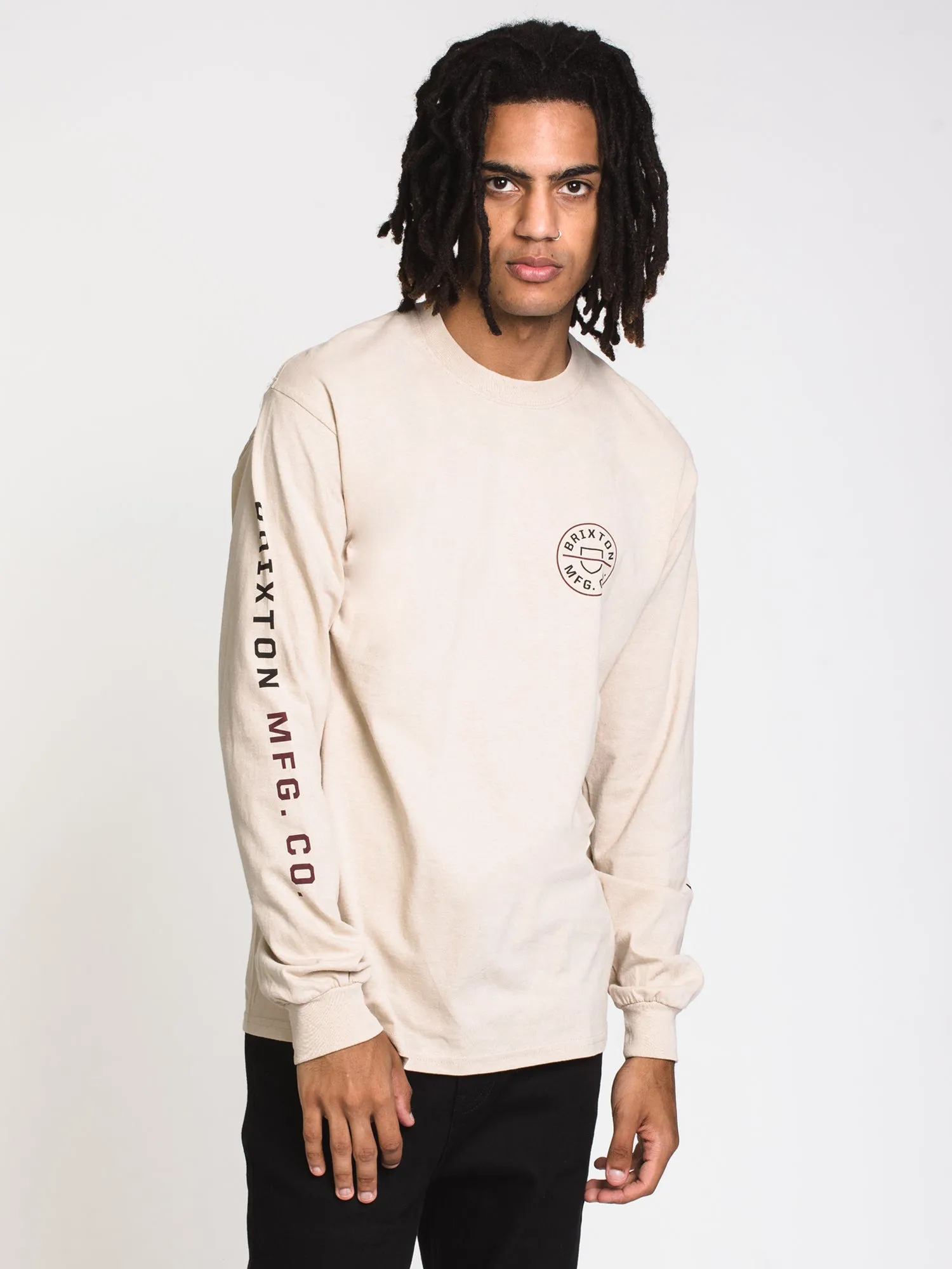 BRIXTON CREST LONG SLEEVE TEE  - CLEARANCE