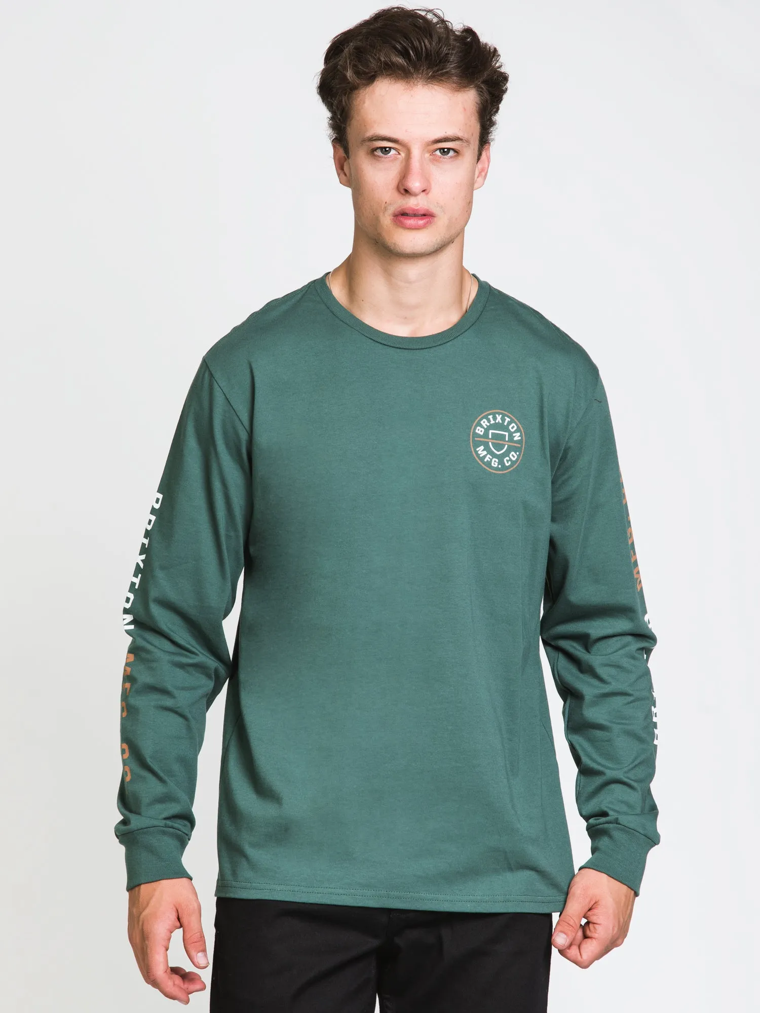 BRIXTON CREST LONG SLEEVE TEE - CLEARANCE