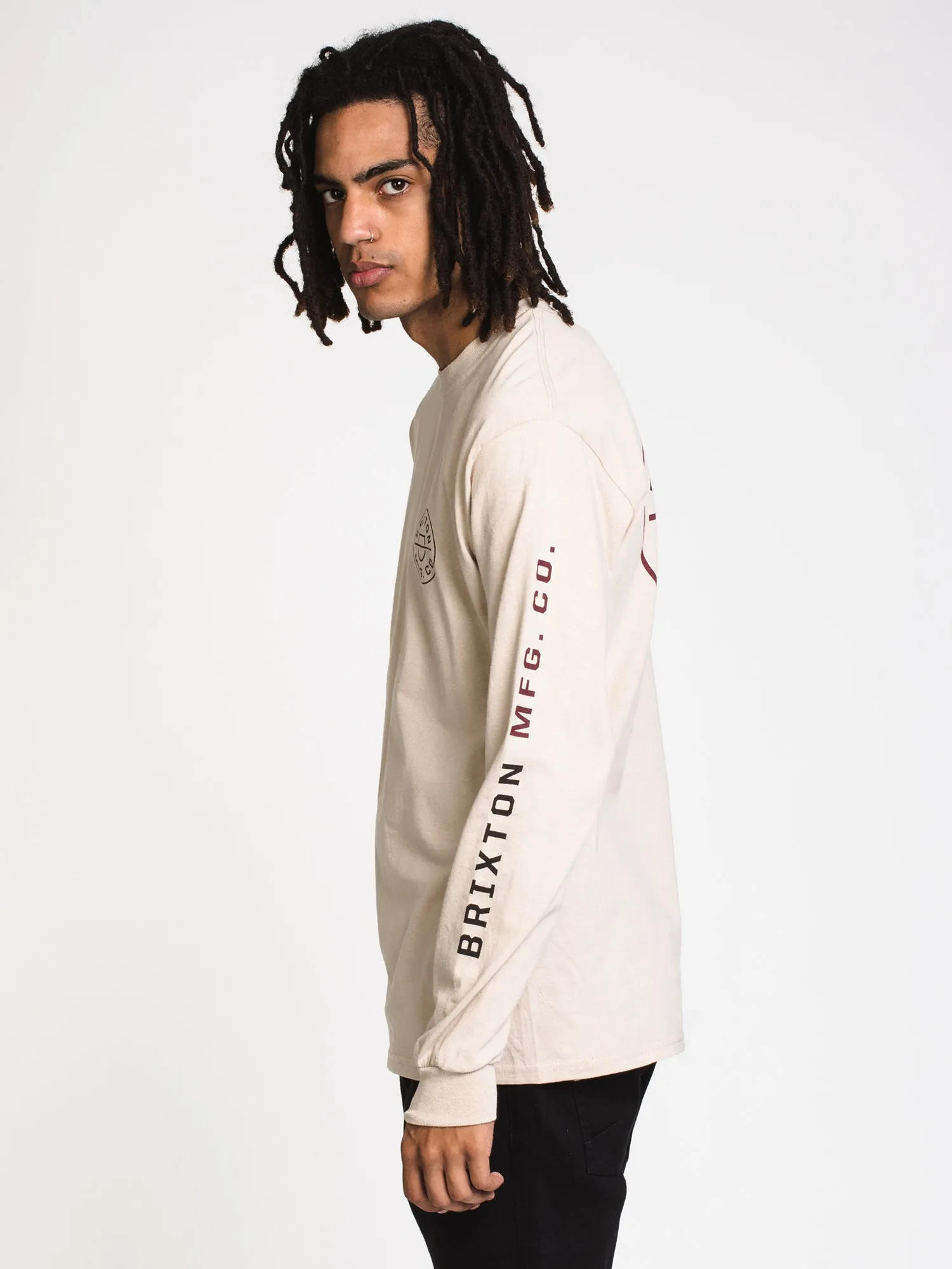 BRIXTON CREST LONG SLEEVE TEE  - CLEARANCE