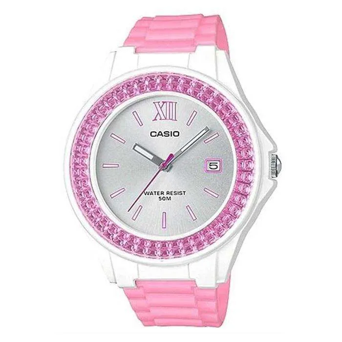 Casio LX-500H-4E3VDF Pink Resin Strap Watch for Women