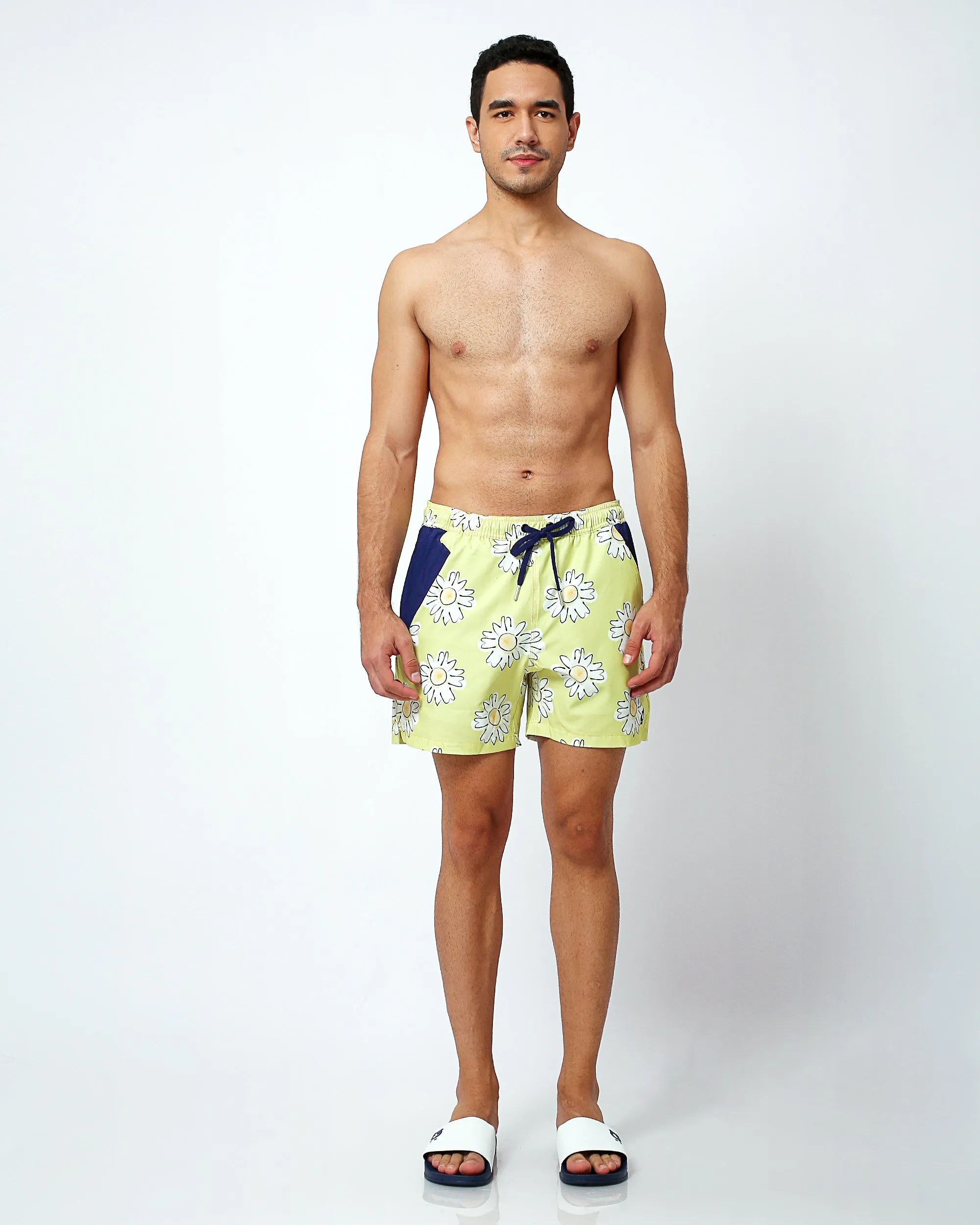 Daisies - Swim Shorts with Waterproof Pocket