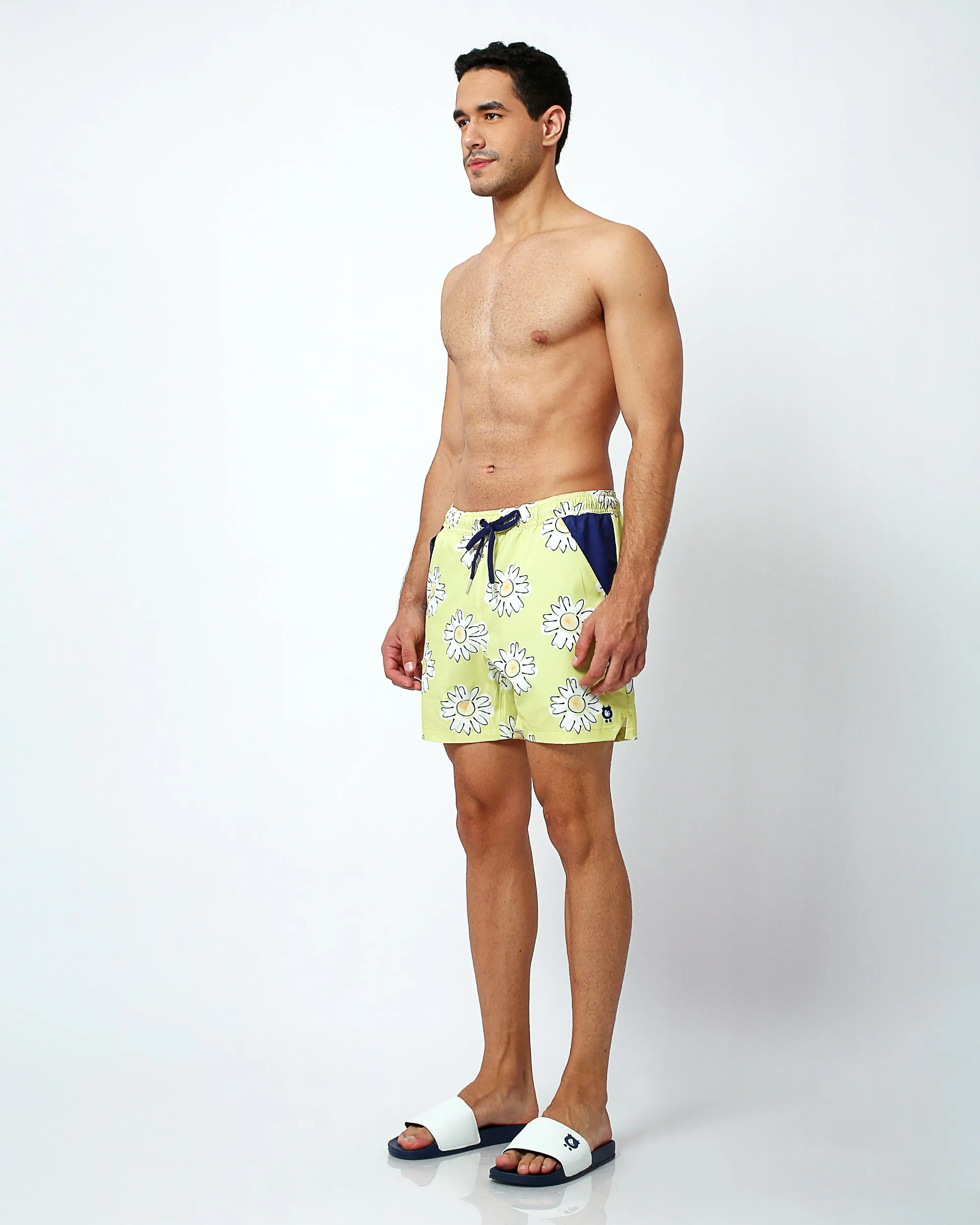 Daisies - Swim Shorts with Waterproof Pocket