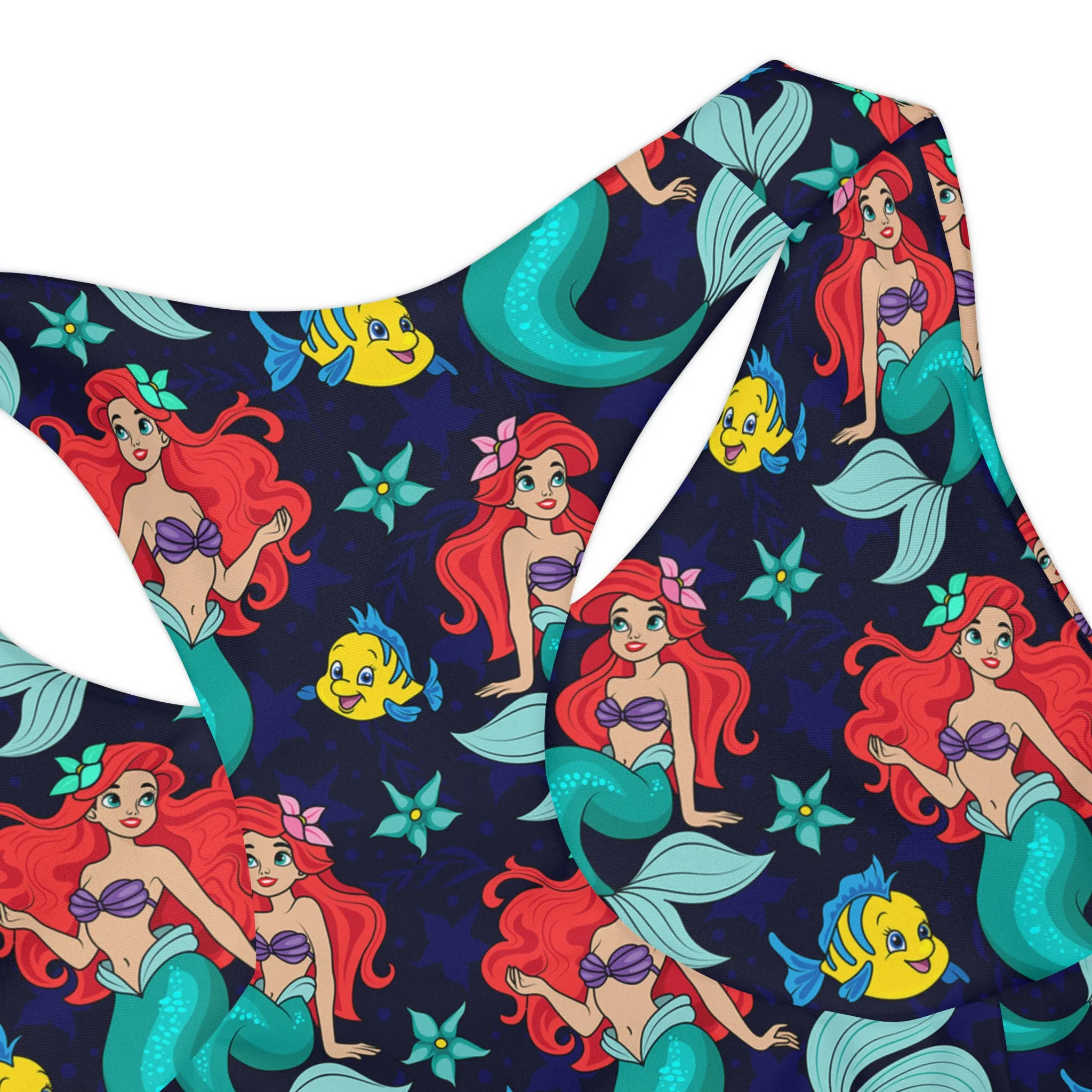 Disney Little Mermaid I Want To Be Where The People Are Girls Two Piece Swimsuit