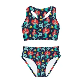 Disney Little Mermaid I Want To Be Where The People Are Girls Two Piece Swimsuit