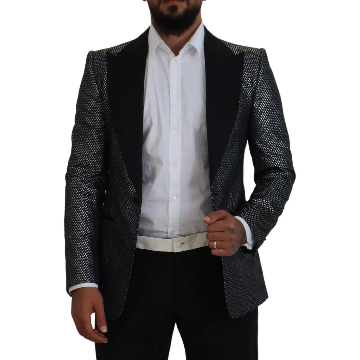 Dolce & Gabbana Elegant Jacquard Single Breasted Blazer