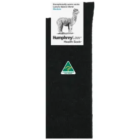 Exceptionally Warm Luxury Alpaca Blend Crew Socks in Black