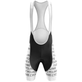 I Love My Wife White Men's Cycling Bib Shorts