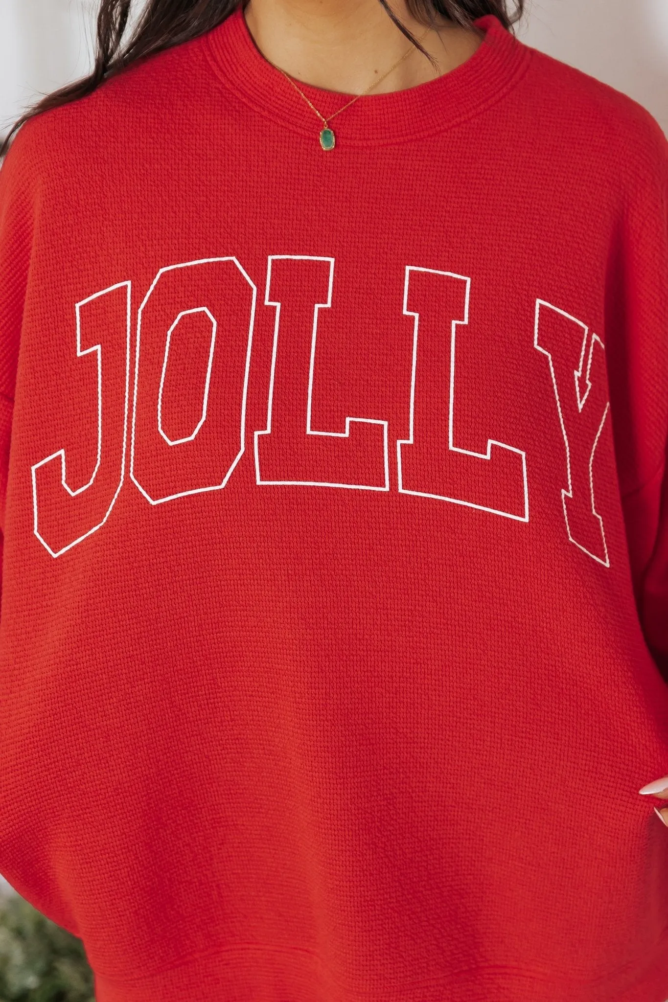 Jolly Red Graphic Sweatshirt