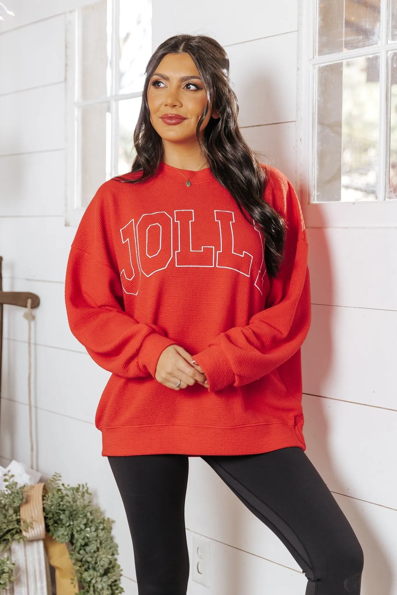 Jolly Red Graphic Sweatshirt