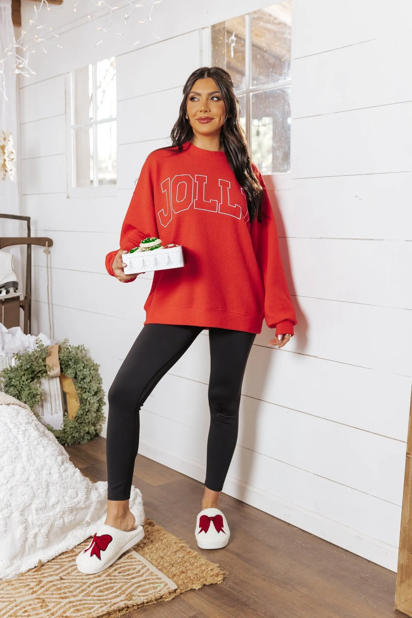 Jolly Red Graphic Sweatshirt