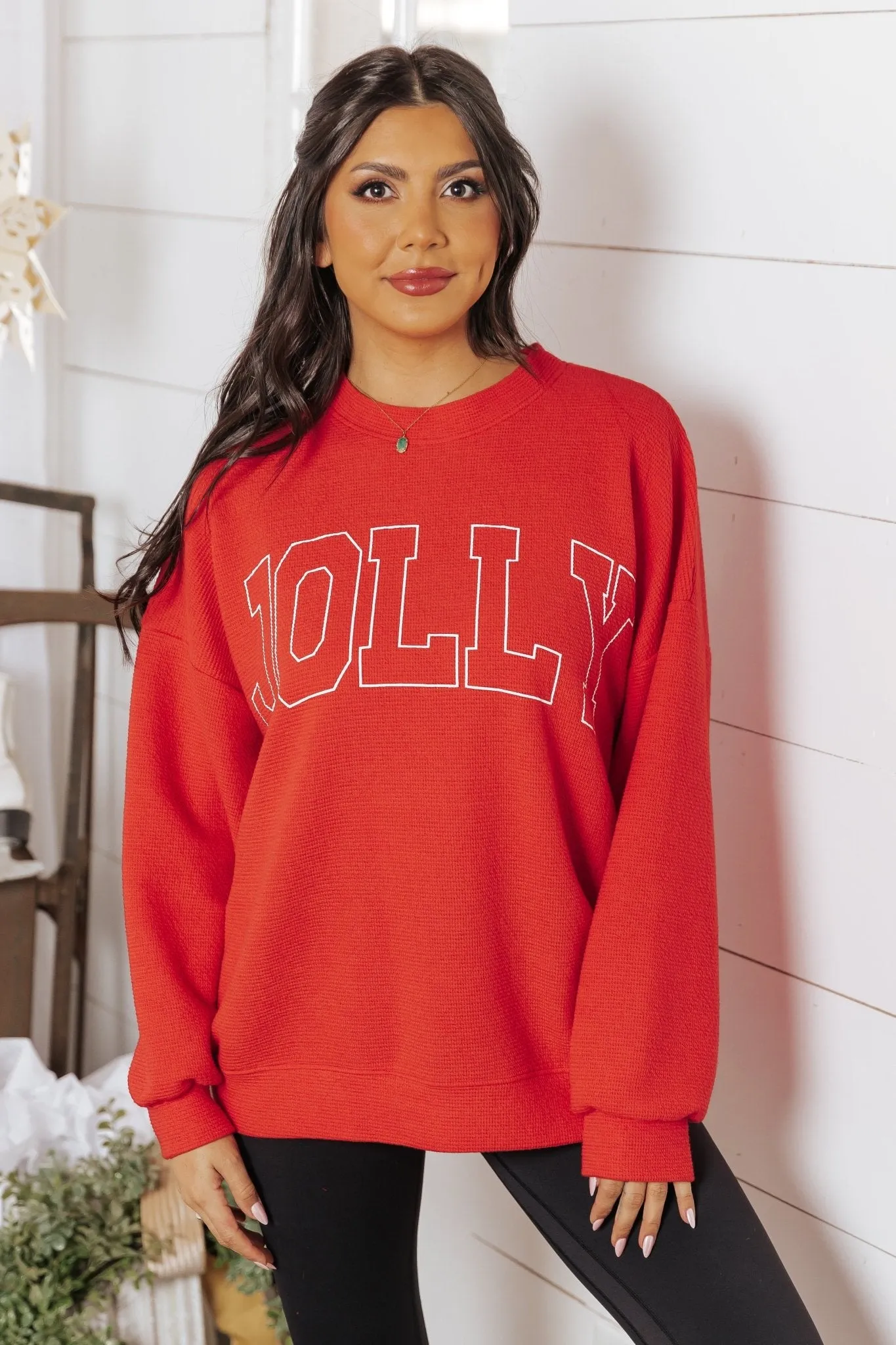 Jolly Red Graphic Sweatshirt