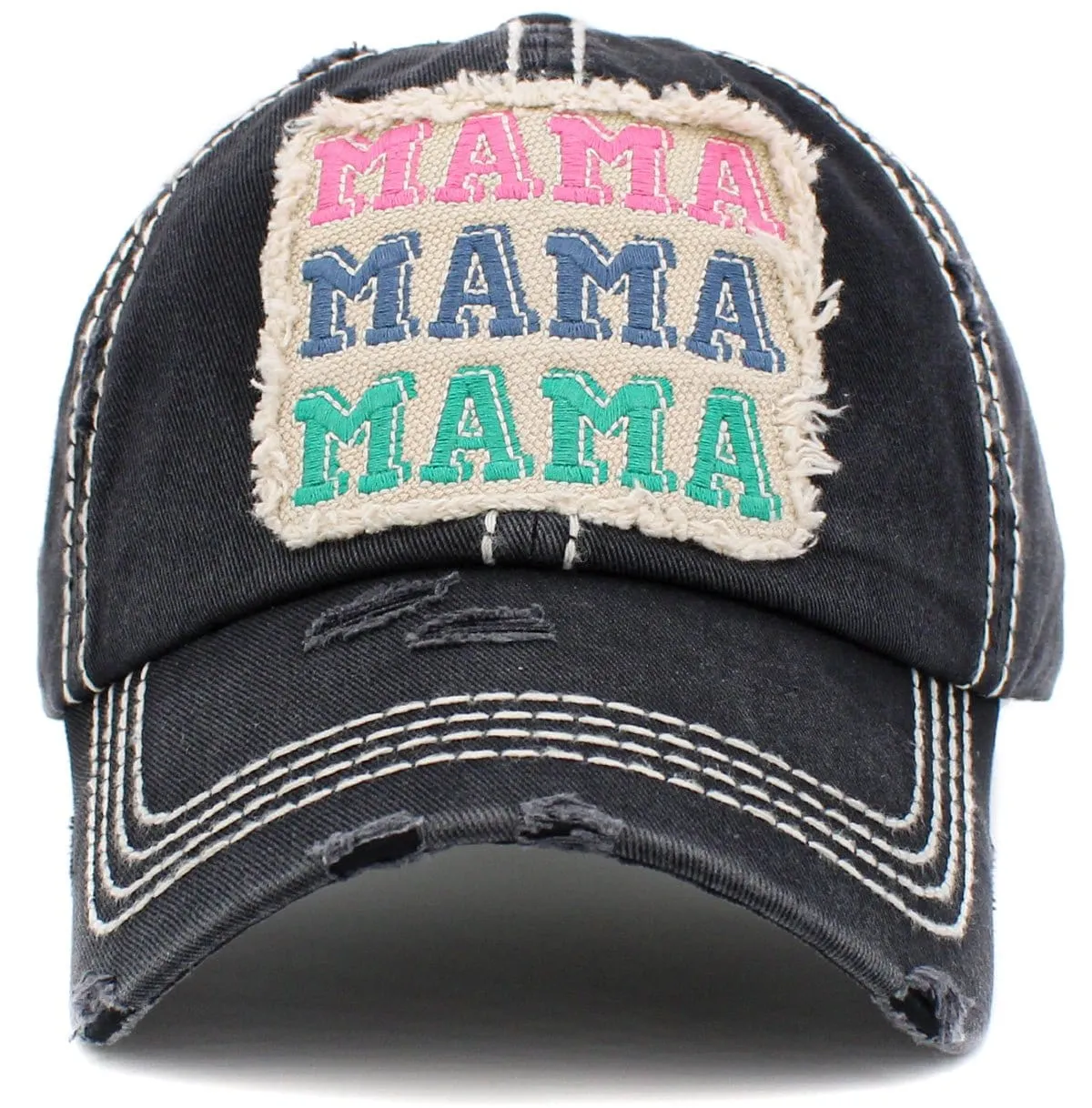 KBV1433 "MAMA MAMA MAMA" Vintage Washed Ball Cap