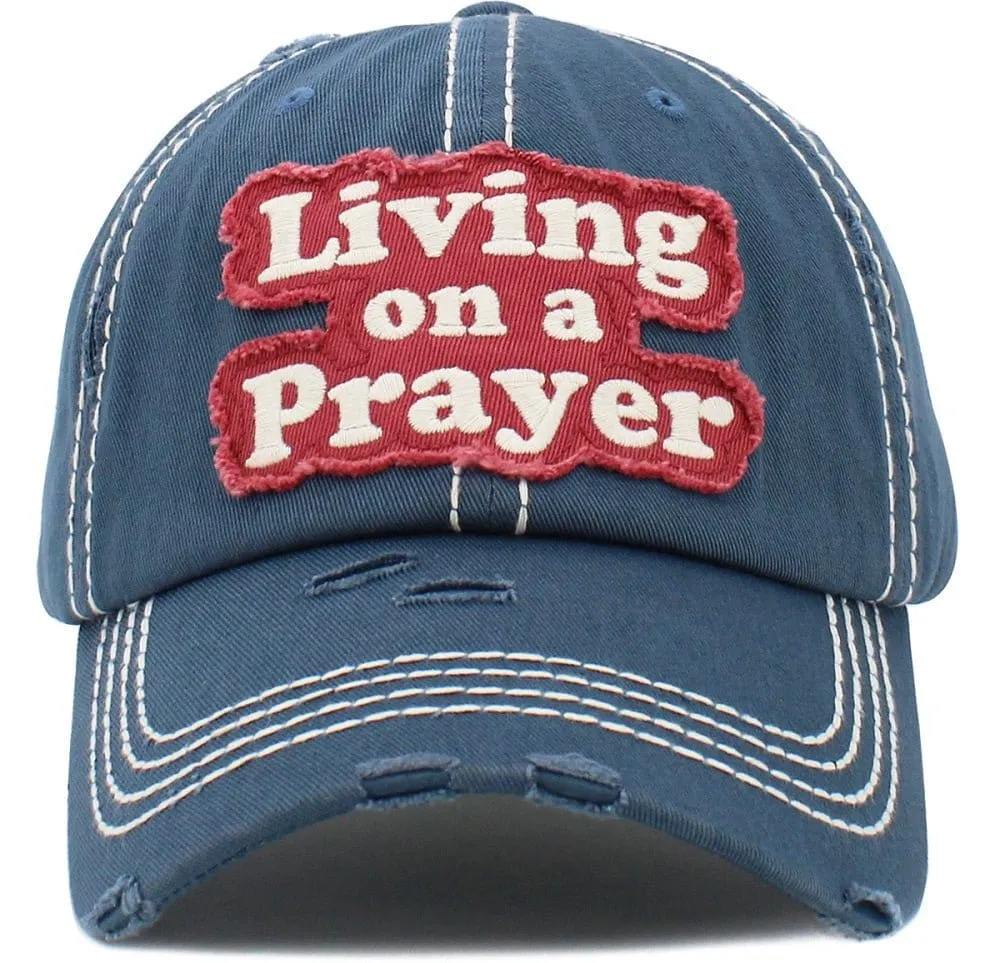 KBV1458 "Living On a Prayer" Washed Vintage Ballcap