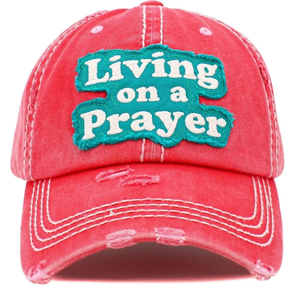 KBV1458 "Living On a Prayer" Washed Vintage Ballcap