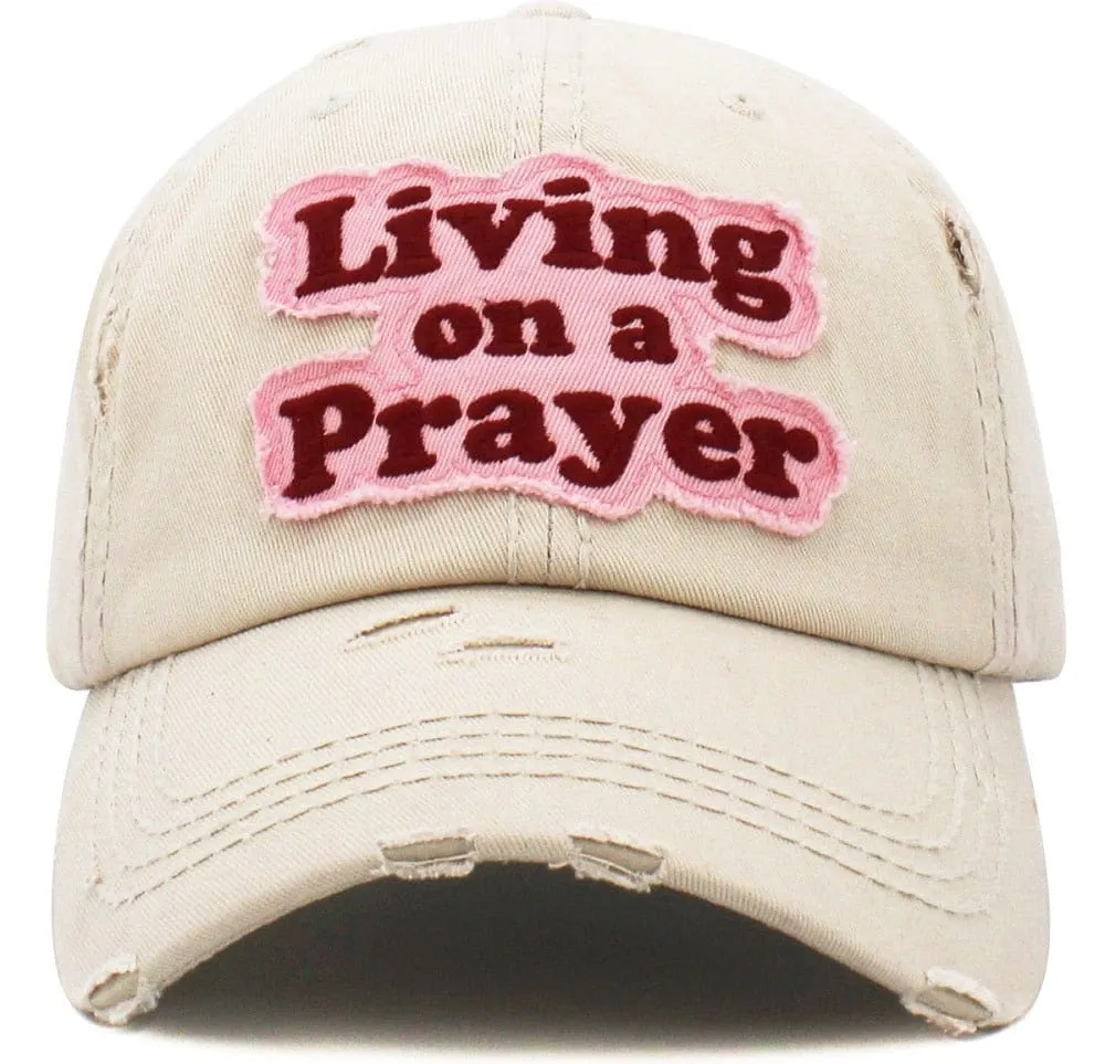 KBV1458 "Living On a Prayer" Washed Vintage Ballcap