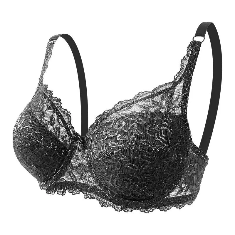 Lace Plus Size Bra Underwear Adjustable Push Up Comfortable Women Bra