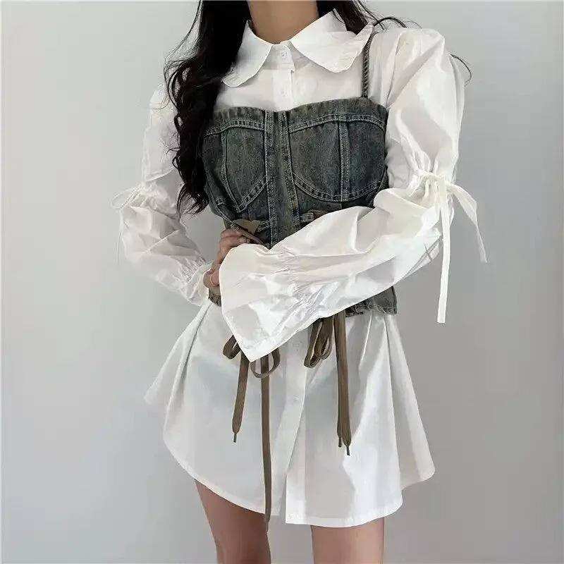 Lea Luxury Corset Top with Shirt