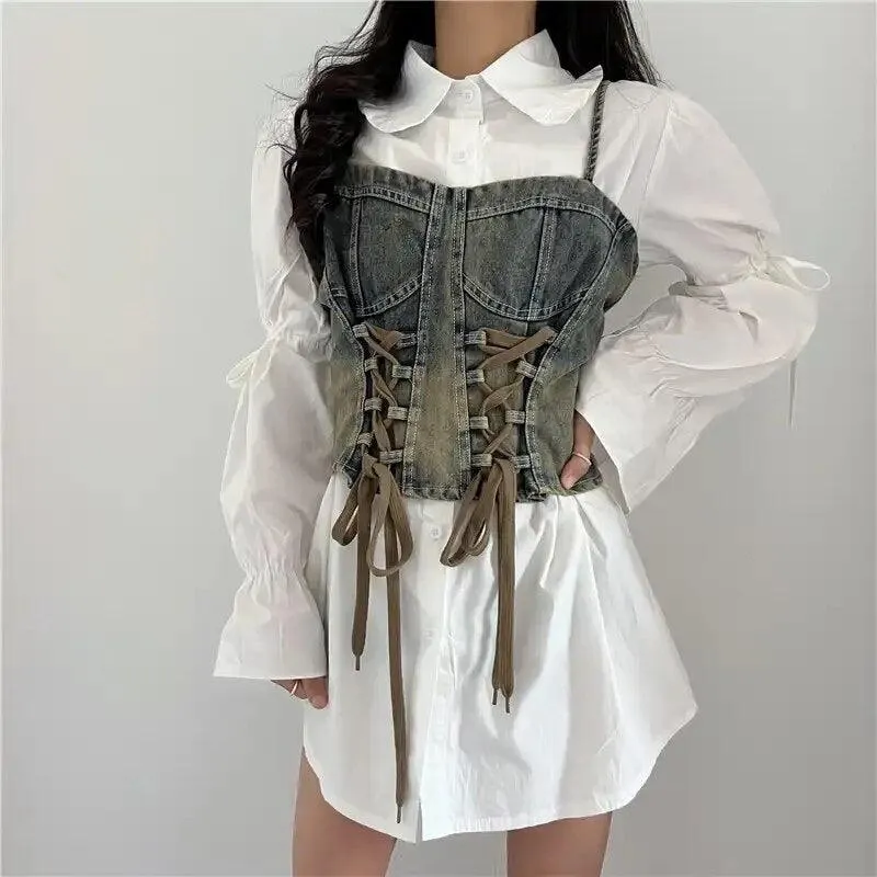 Lea Luxury Corset Top with Shirt