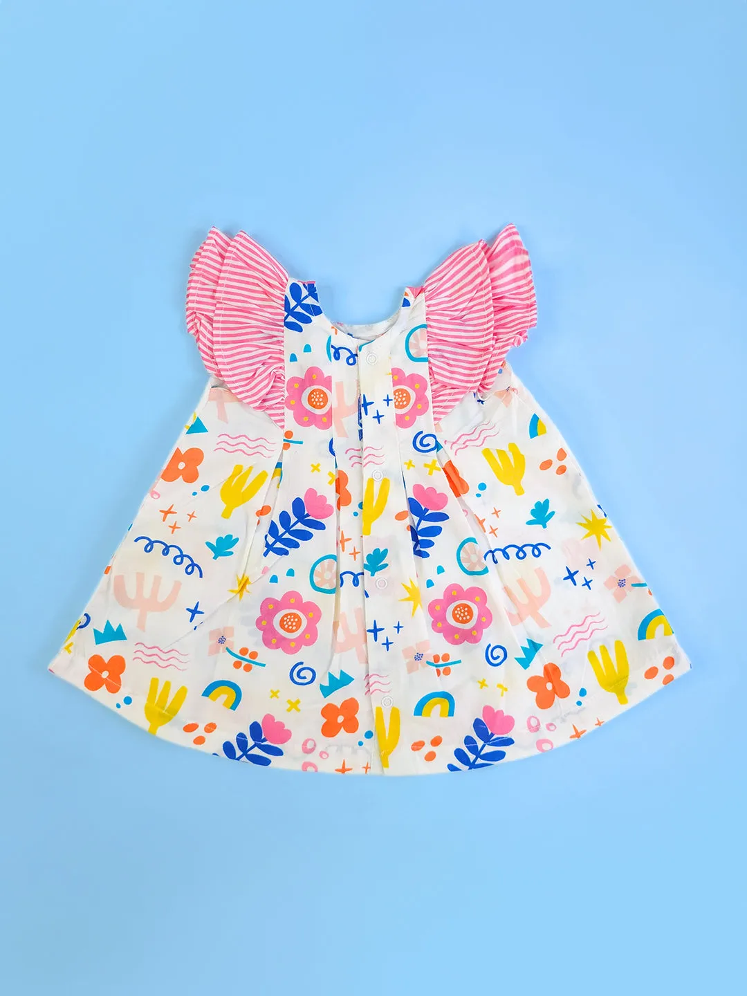 Lil Picasso - Organic Cotton Printed Baby Girl Iris Dress