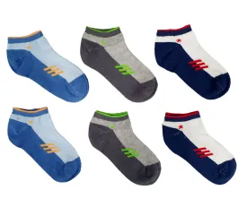 Little Team Cotton Rich Trainer Socks Athletic 6Pk (5-8yrs)