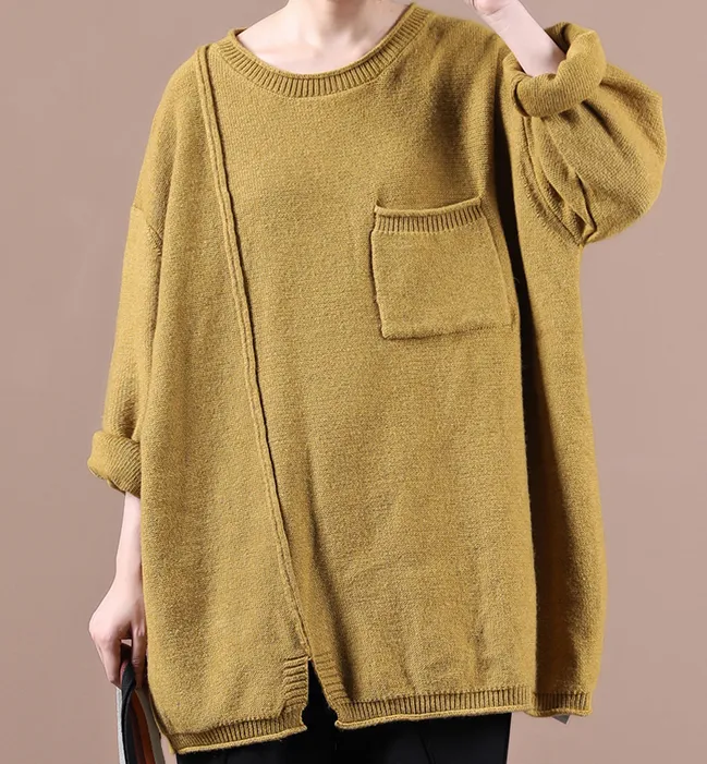 Loose Sweater Fall Women Cotton Tops Women Blouse Overall H9506