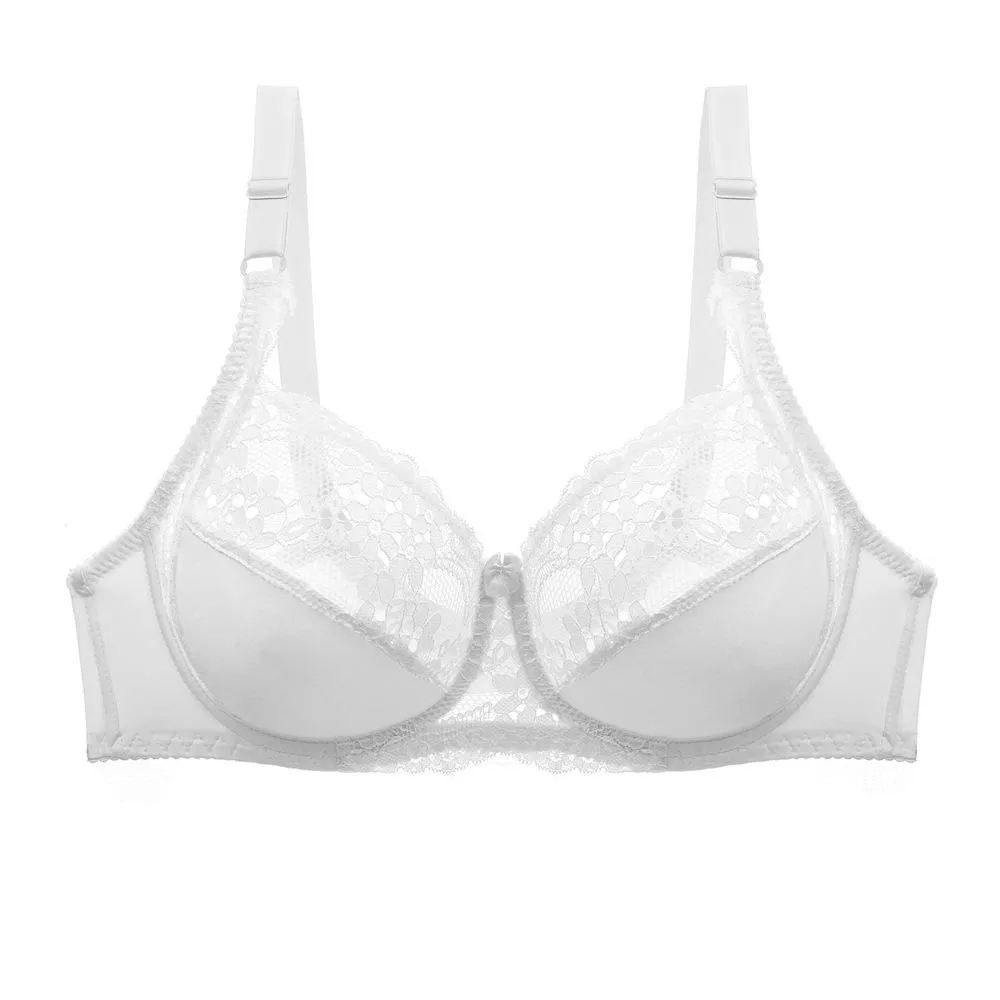 Plus Size Lace Bras For Women Sexy Push Up Bra Thin Bralette Comfort Underwear Lingerie Tops CD Cup Brasieres Female Intimates