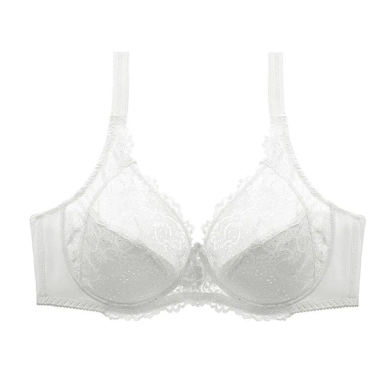 Plus Size Wome Underwear Bra Transparent Sexy Lace 36 38 40 42 44 46 E F Cup Ladies Brasiere