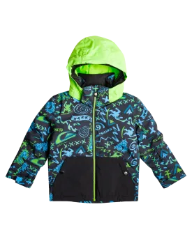 Quiksilver Boys' 2-7 Little Mission Snow Jacket - Tattoo Heritage / True Black