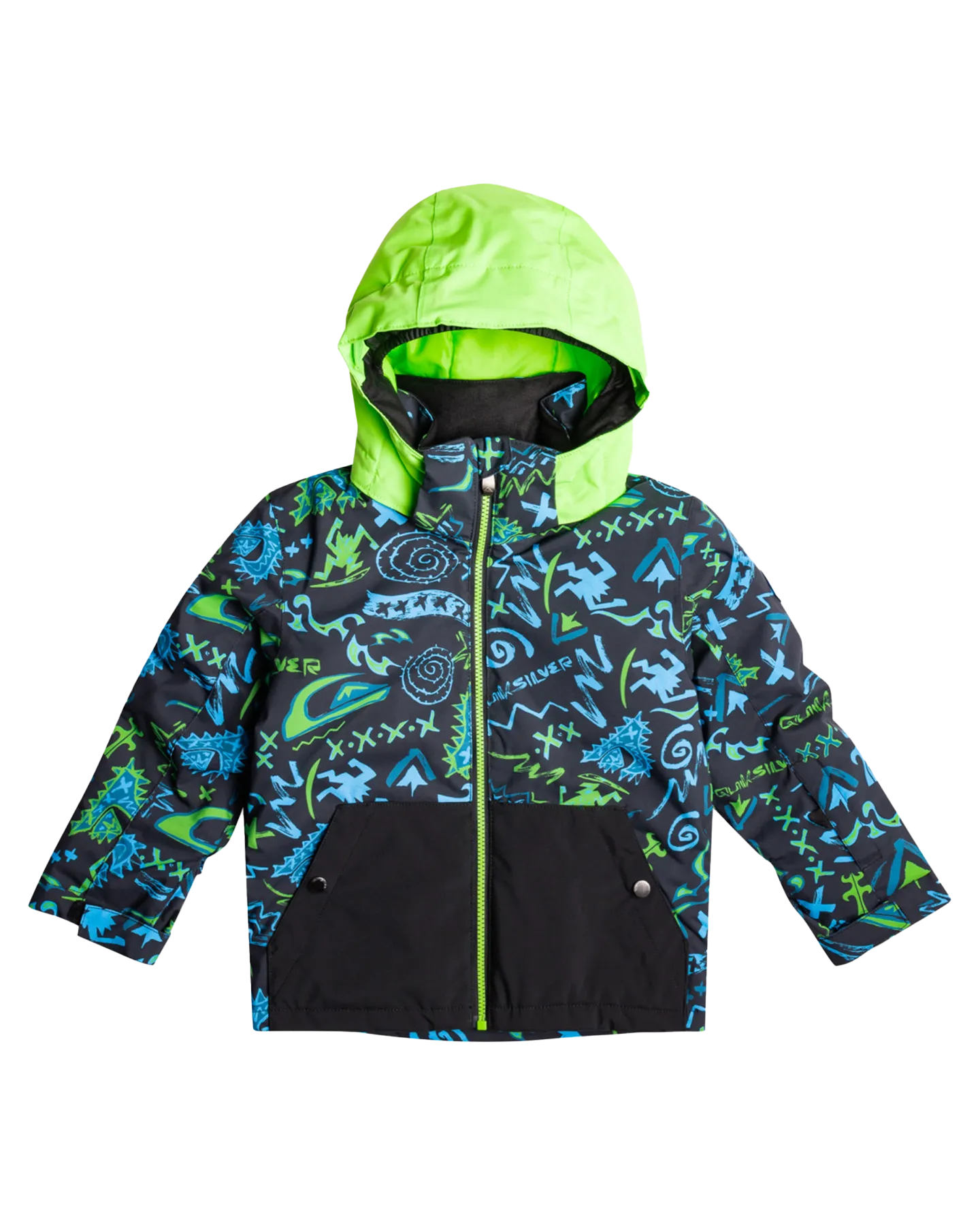 Quiksilver Boys' 2-7 Little Mission Snow Jacket - Tattoo Heritage / True Black