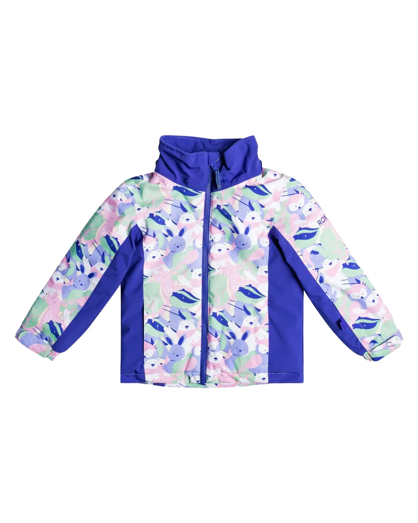 Roxy Girls' 2-7 Snowy Tale Technical Snow Jacket - Bright White / Mountains Locals