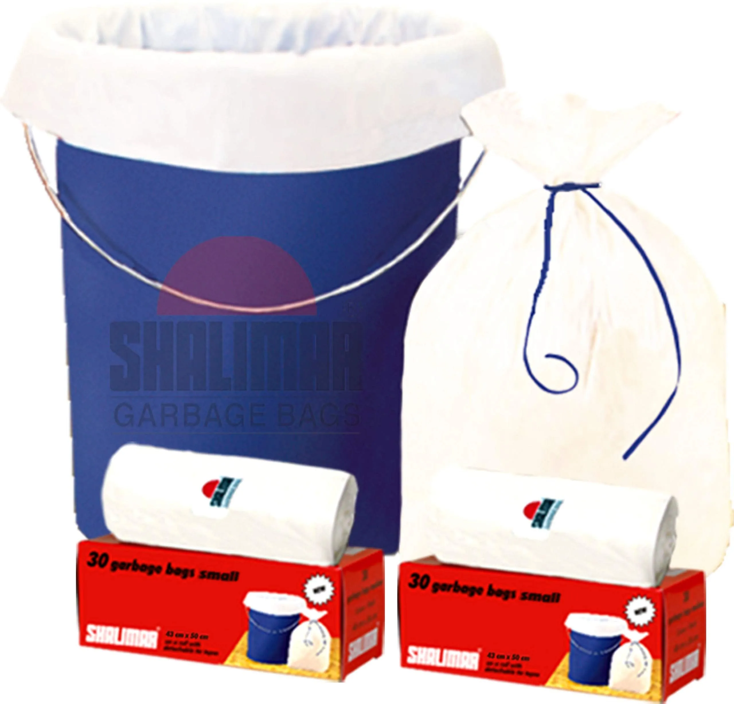 Shalimar Premium Garbage Bags Size 17 X 19 Inches (Small) 120 Bags (4 rolls) Dustbin Bag/Trash Bag (White)