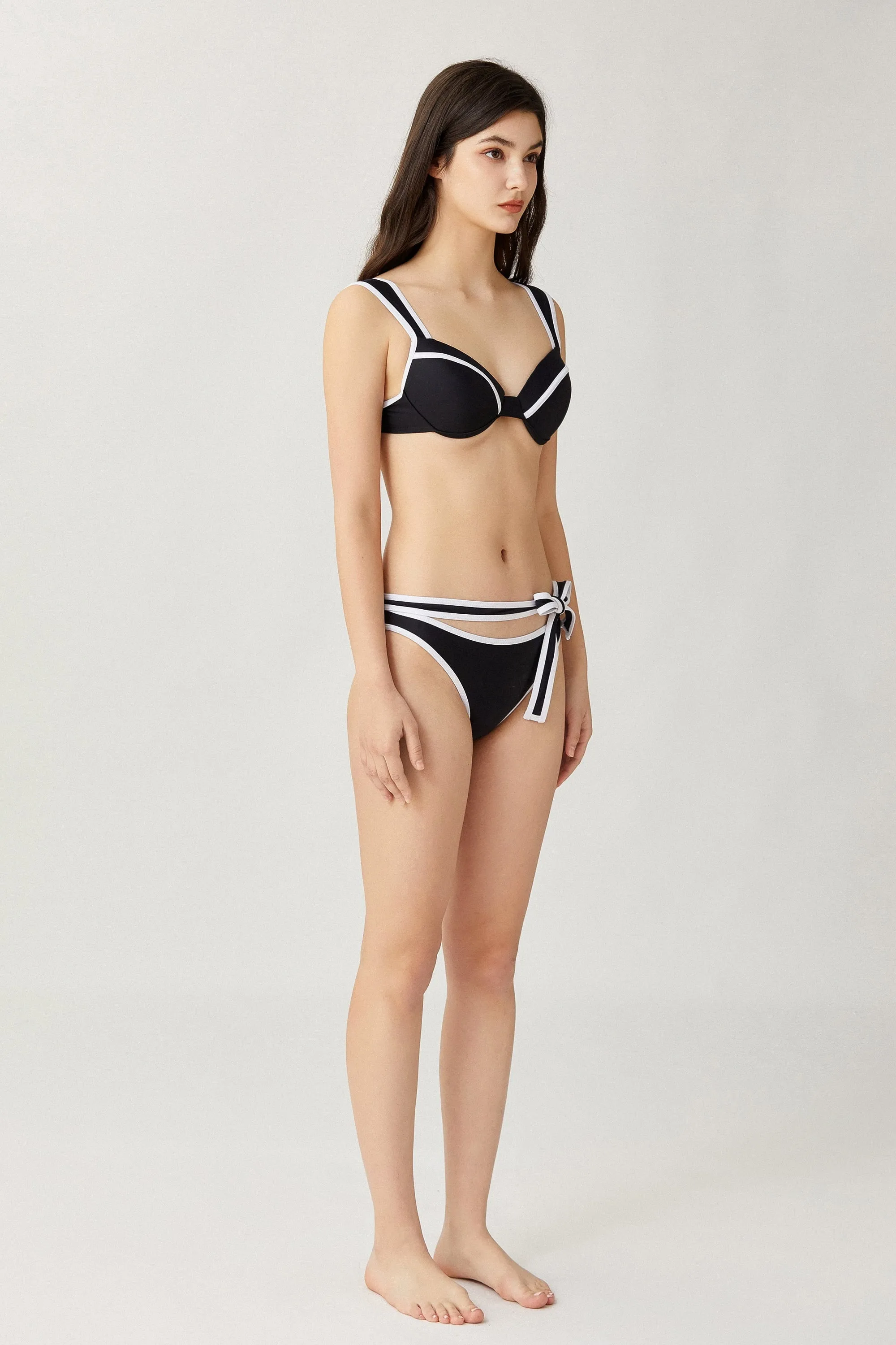 Sylphide | Mallory Black And White Two-Piece Bikini Set