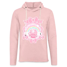 Teatime Fantasy Unisex Pink Lightweight Cotton - Polyester Blend Hoodie