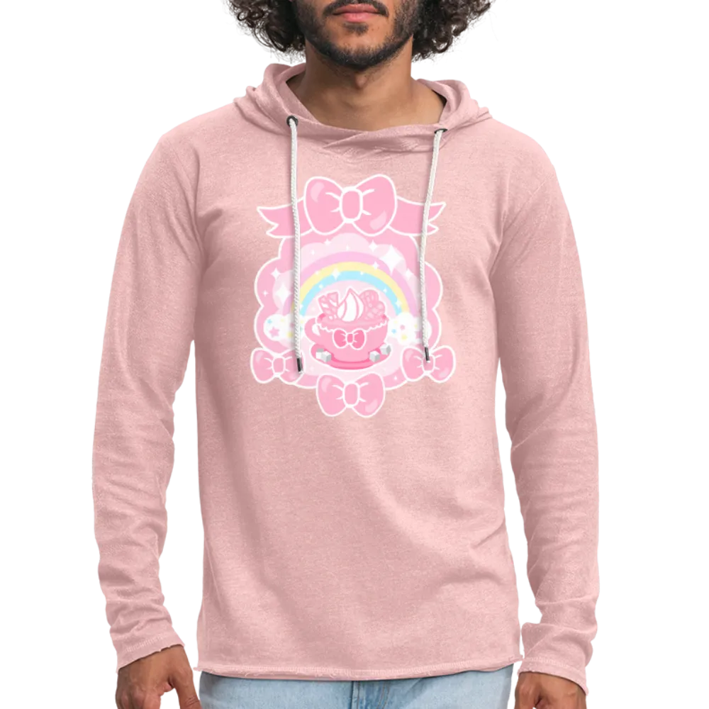 Teatime Fantasy Unisex Pink Lightweight Cotton - Polyester Blend Hoodie