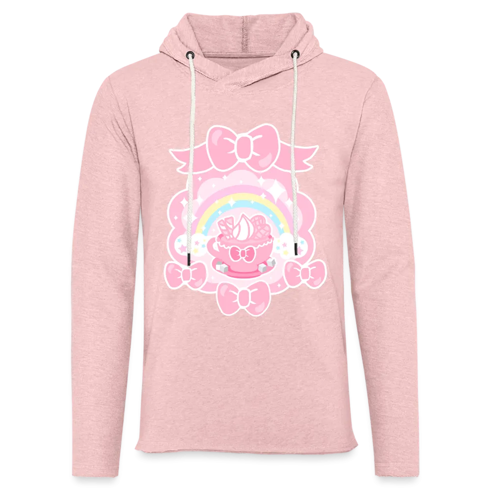 Teatime Fantasy Unisex Pink Lightweight Cotton - Polyester Blend Hoodie