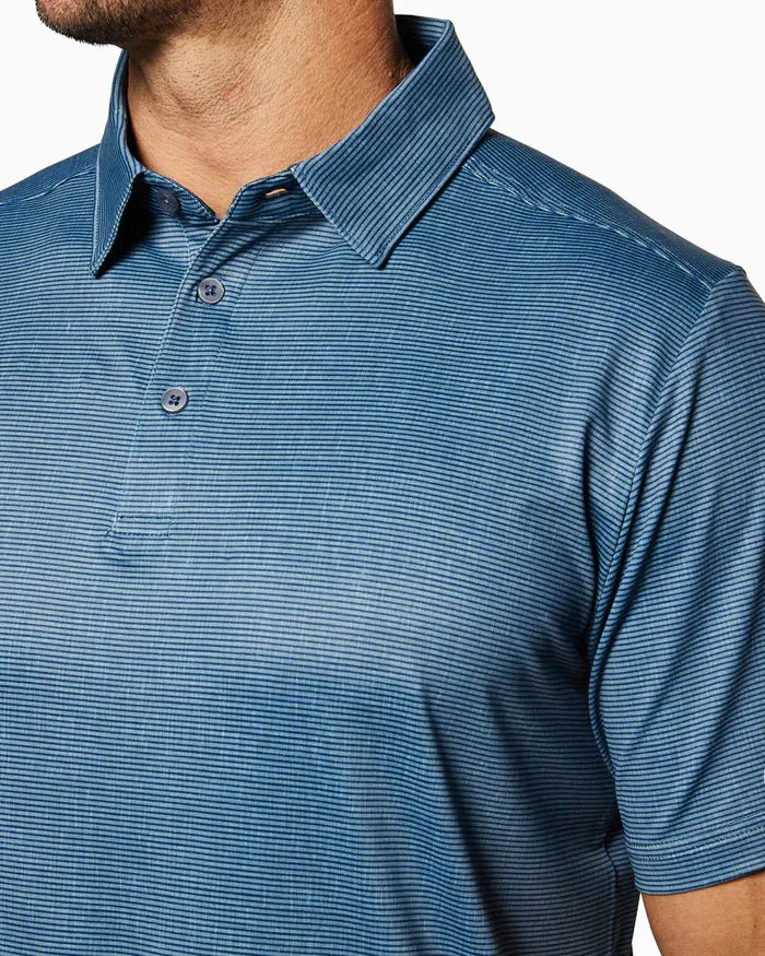 Toes On The Nose Clubhouse Polo | Navy Pinstripe