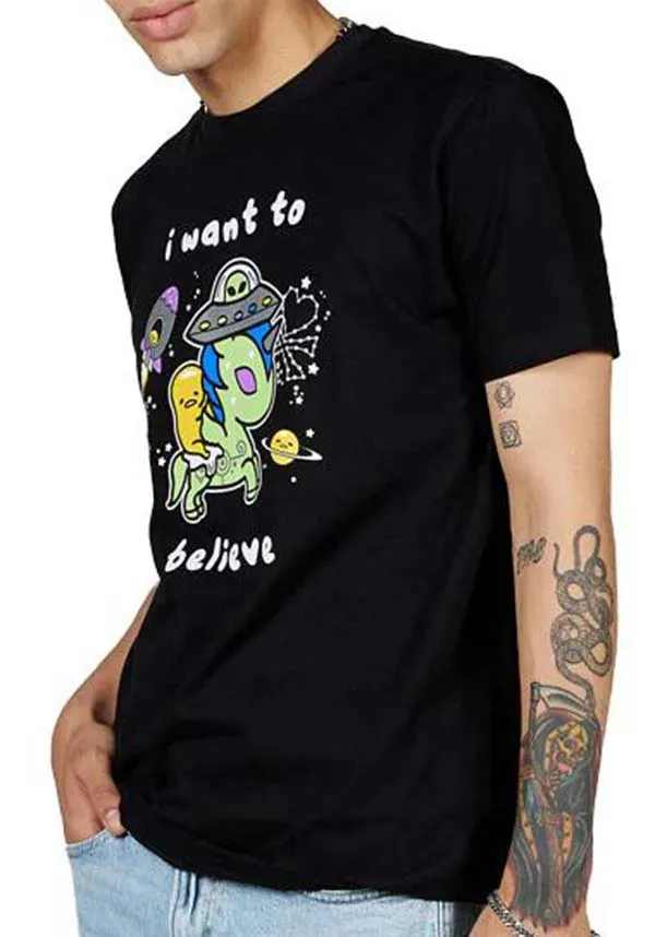 Tokidoki x Gudetama I Want To Believe | TEE**