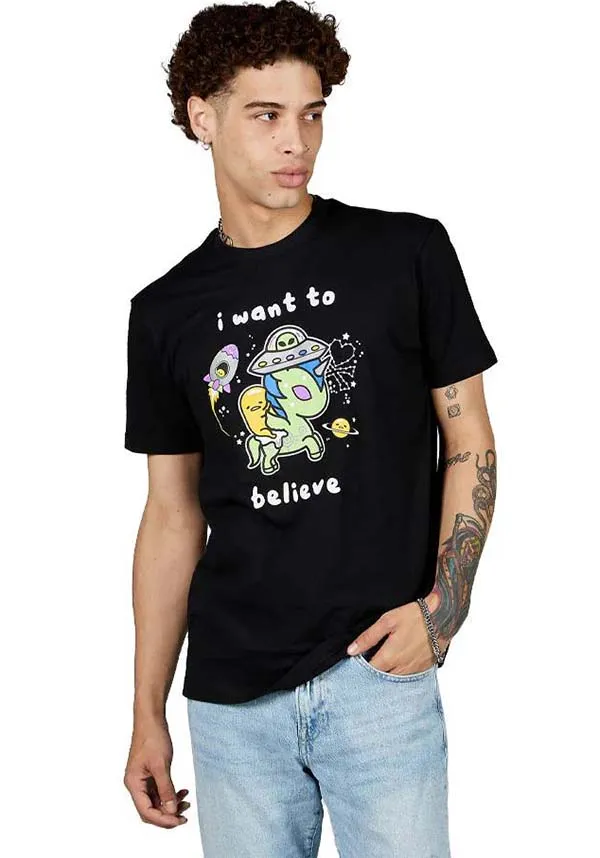 Tokidoki x Gudetama I Want To Believe | TEE**